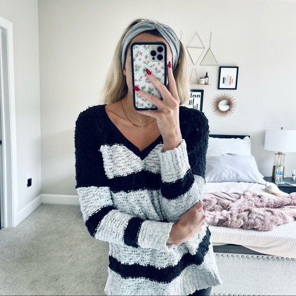 Free People Striped Sweater - Picture 1 of 6